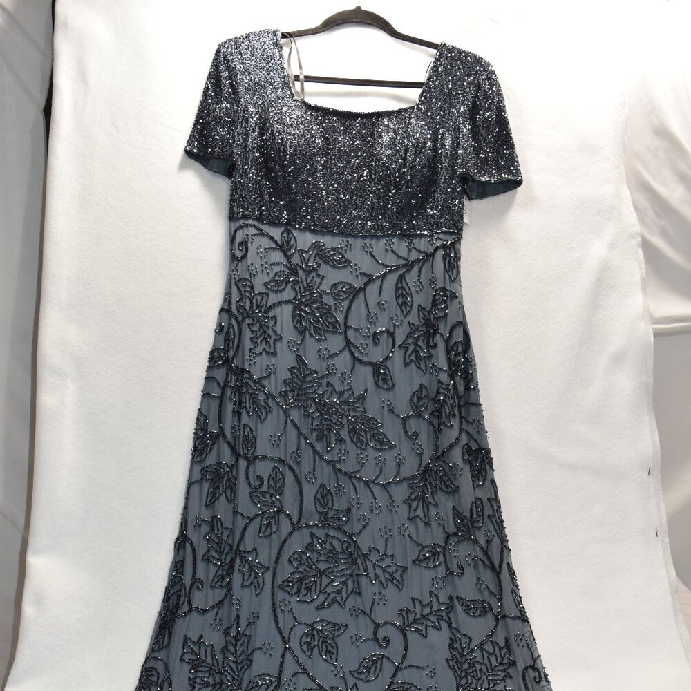 Sean Collection Glittering Blue Beaded Gown